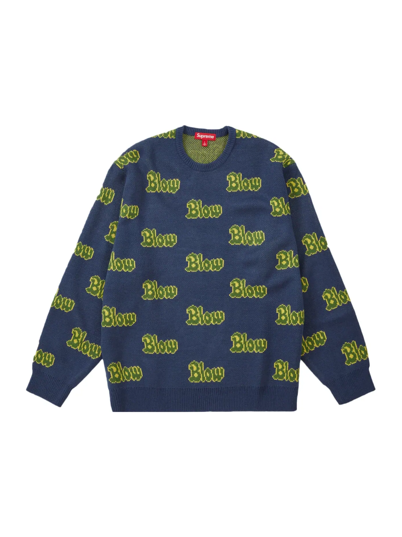 Мужской свитер с принтом Supreme Sweater — изображение 1 из 1, темно-синий