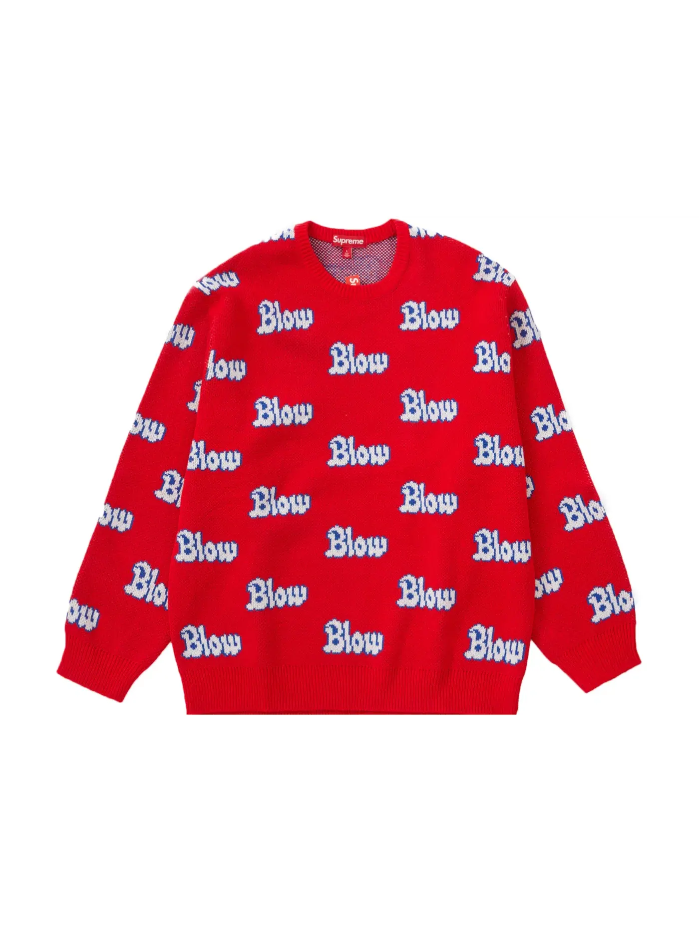 Мужской свитер с принтом Supreme Sweater — изображение 1 из 1, красный