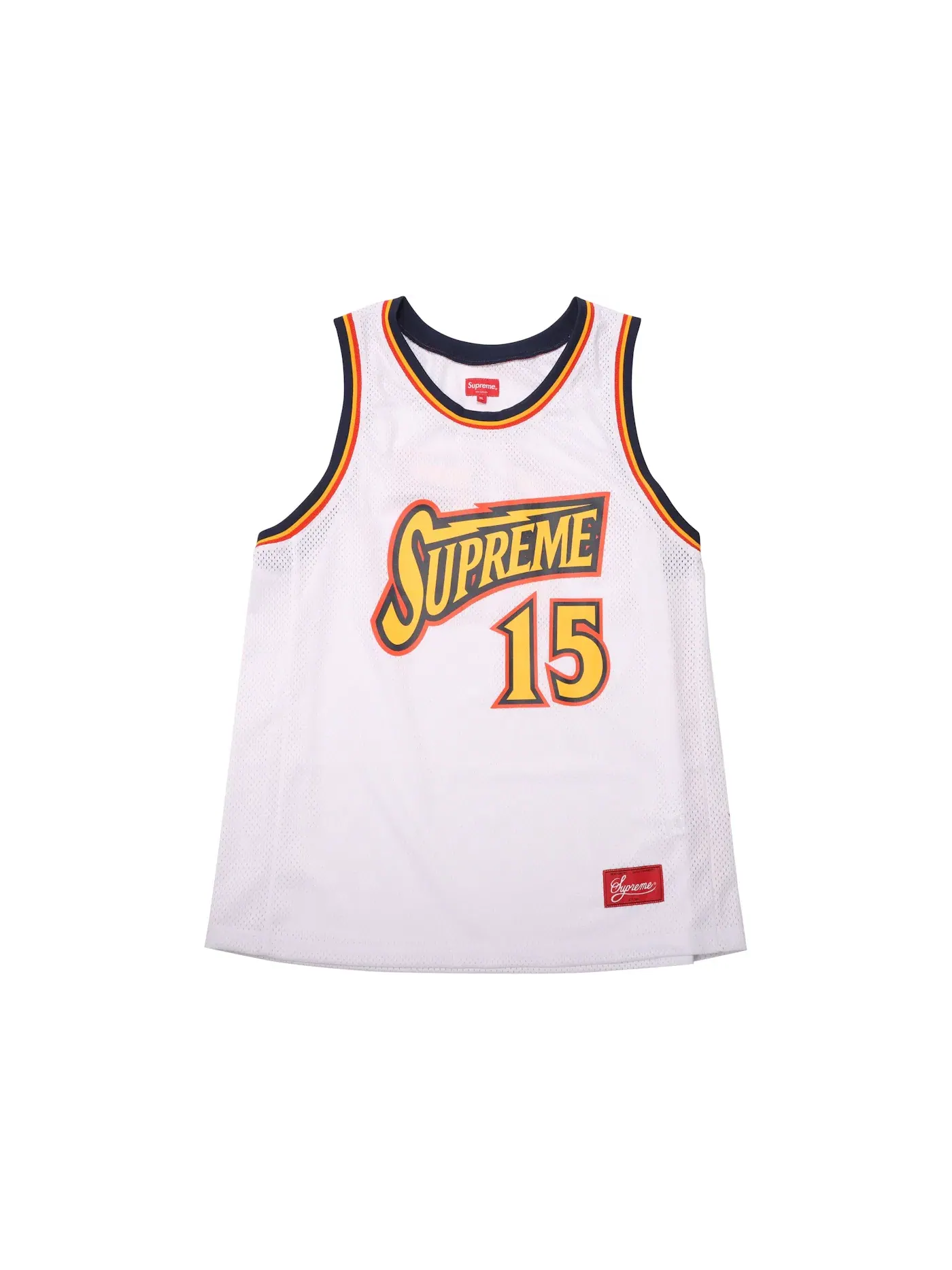 Мужская баскетбольная джерси хлопковая Supreme — изображение 1 из 2, белый