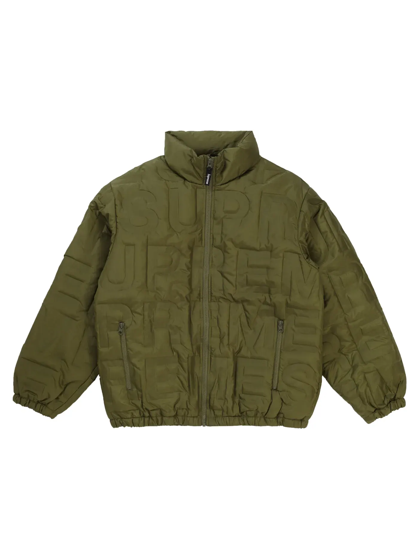 Мужская куртка с принтом Supreme Bonded Logo Down Jacket Supreme — изображение 1 из 3, оливковый