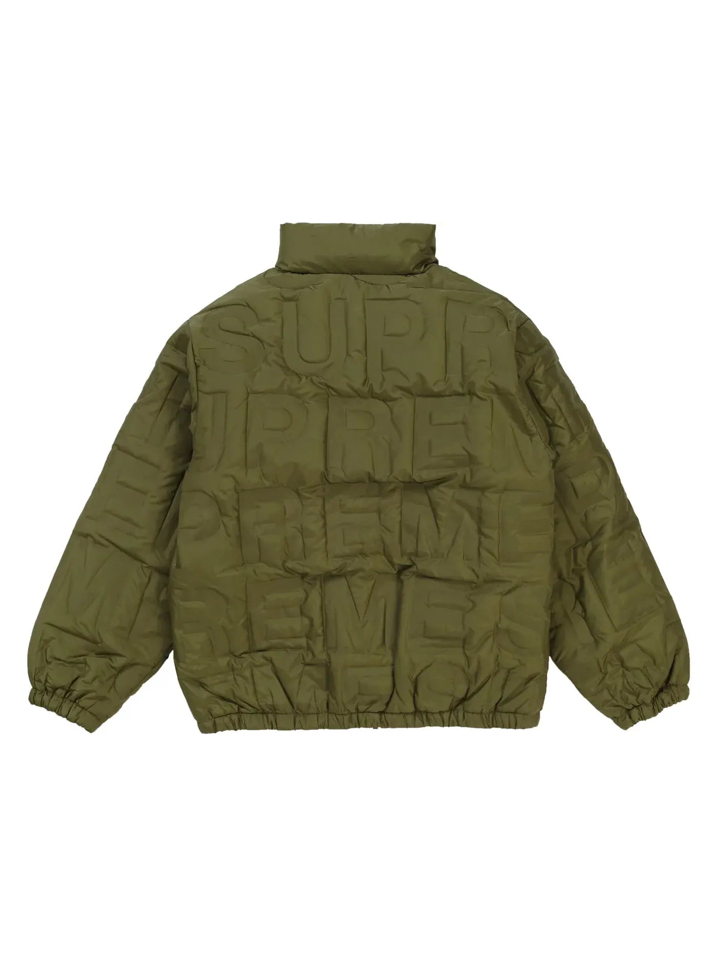 Мужская куртка с принтом Supreme Bonded Logo Down Jacket Supreme — изображение 2 из 3, оливковый