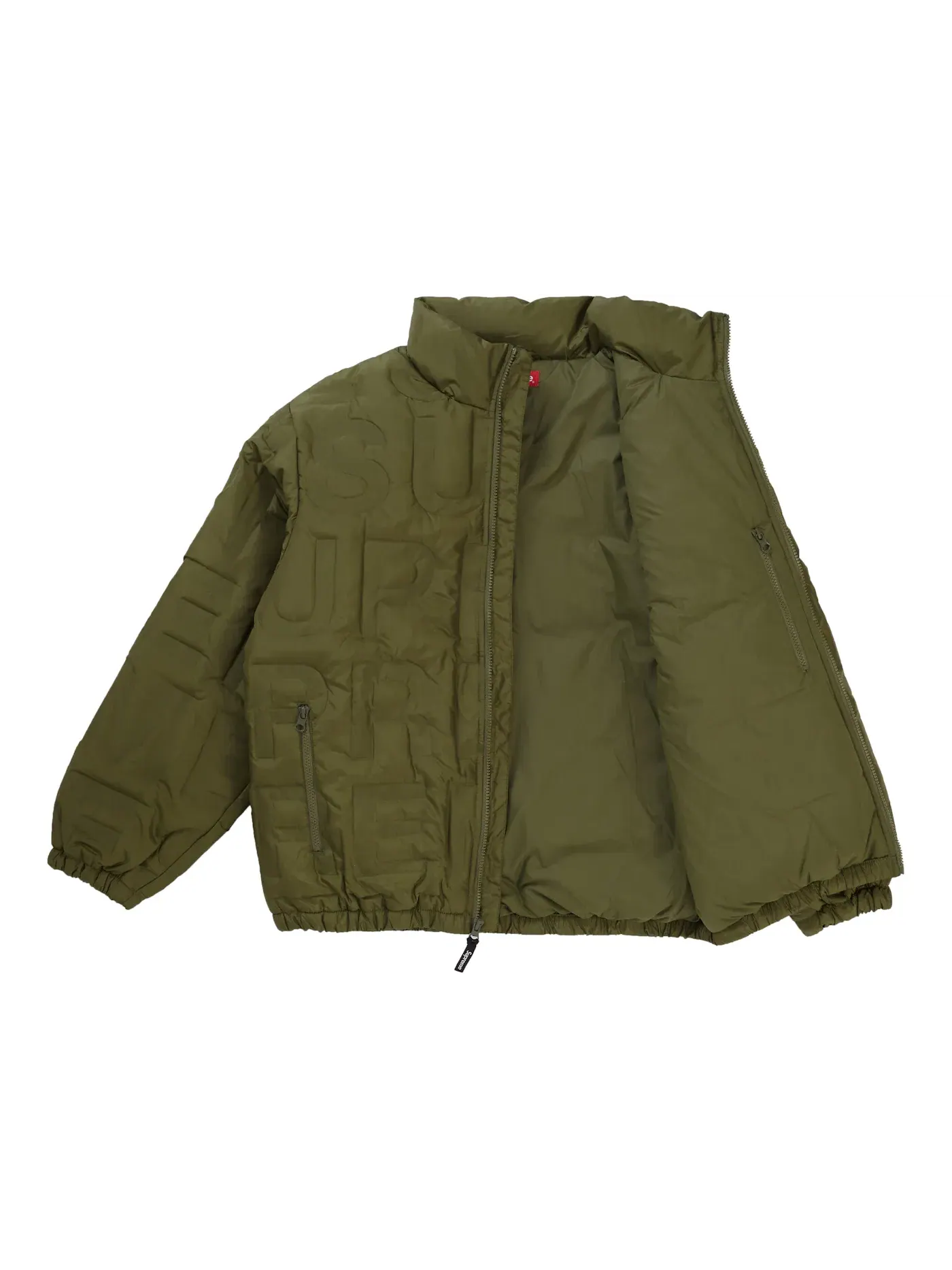 Мужская куртка с принтом Supreme Bonded Logo Down Jacket Supreme — изображение 3 из 3, оливковый