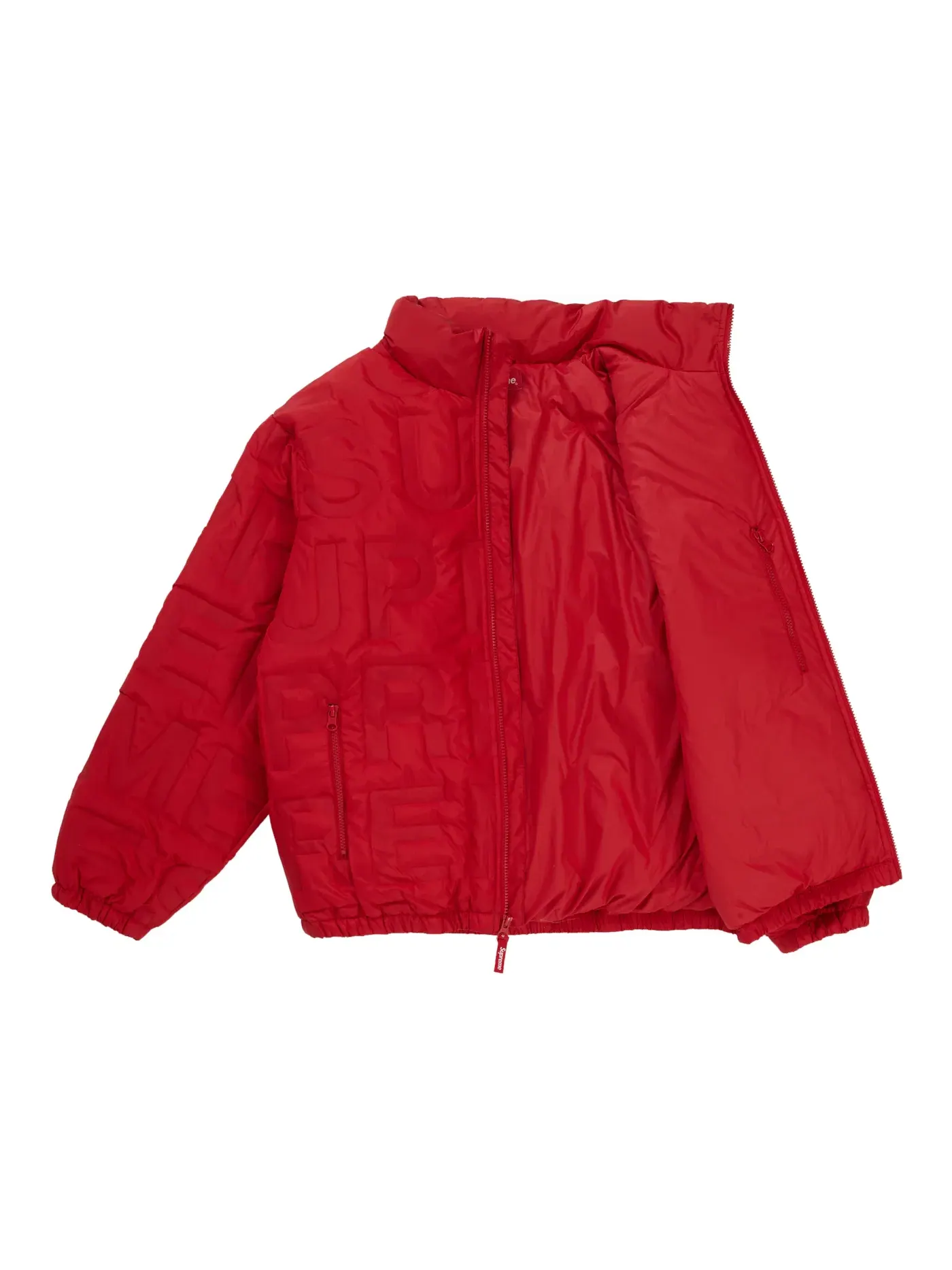 Мужская куртка пуховая с принтом Supreme Jacket — изображение 3 из 3, красный