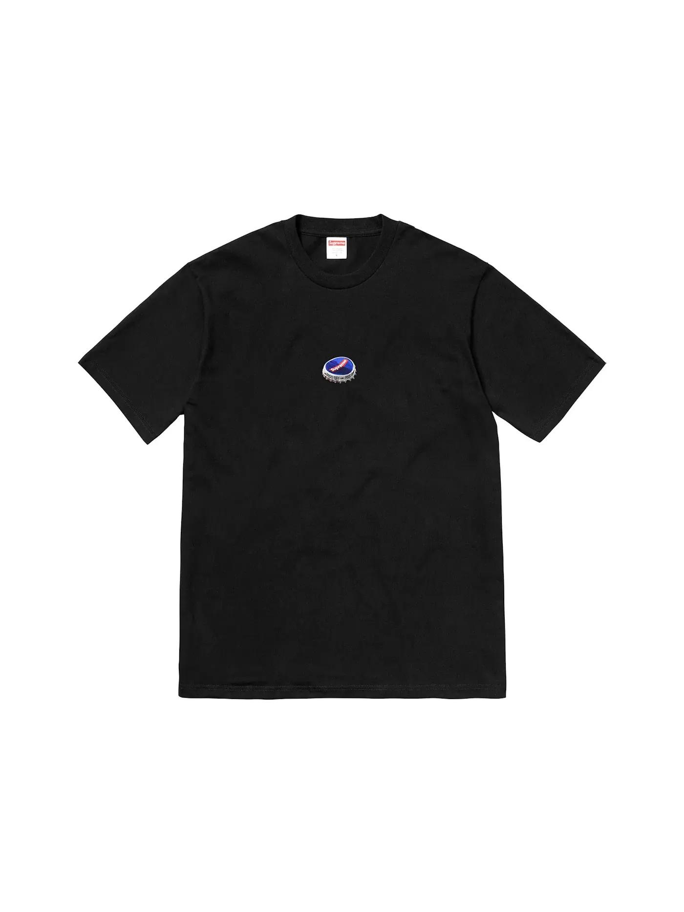 Мужская футболка с принтом Bottle Cap Tee Supreme — изображение 1 из 1, черный
