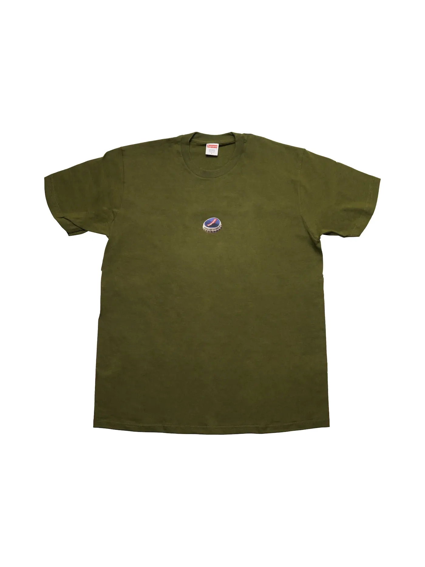 Мужская футболка с принтом Supreme Tee — изображение 1 из 1, оливковый