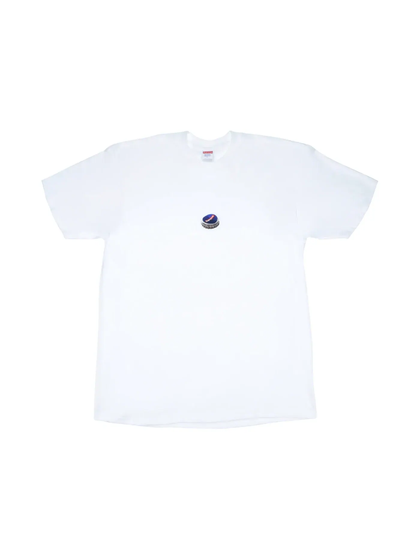 Мужская футболка с принтом Supreme Bottle Cap Tee — изображение 1 из 1, белый