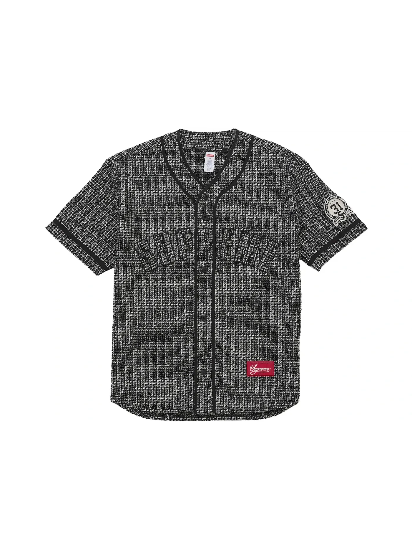 Мужская бейсбольная джерси из букле Jersey Supreme — изображение 1 из 1, черный