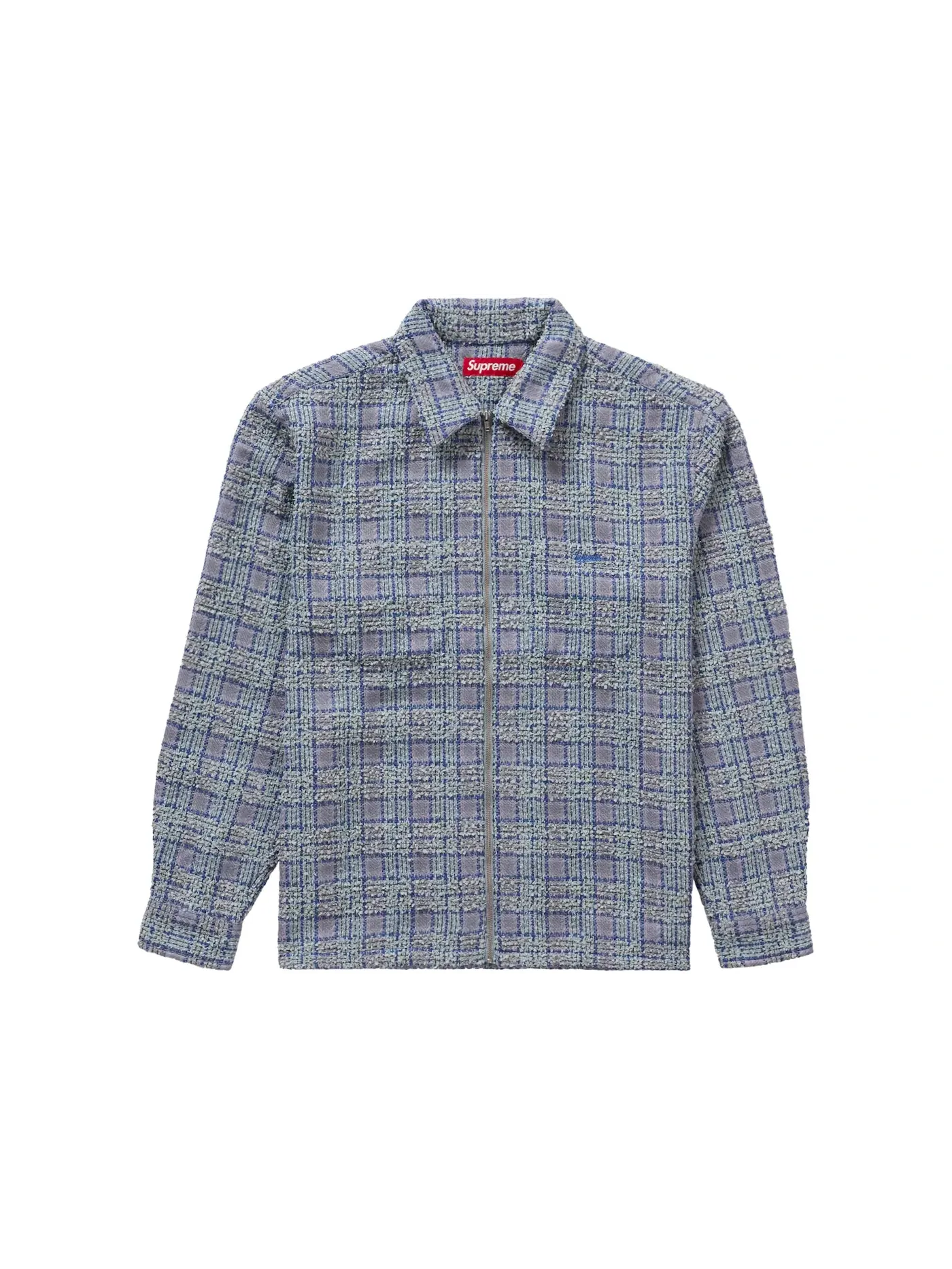 Мужская рубашка из букле на молнии Supreme Shirt — изображение 1 из 2, синий