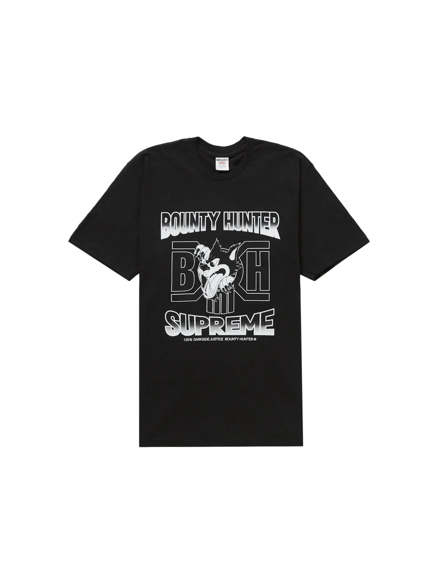 Мужская футболка с принтом Supreme Bounty Hunter Wolf Tee — изображение 1 из 2, черный
