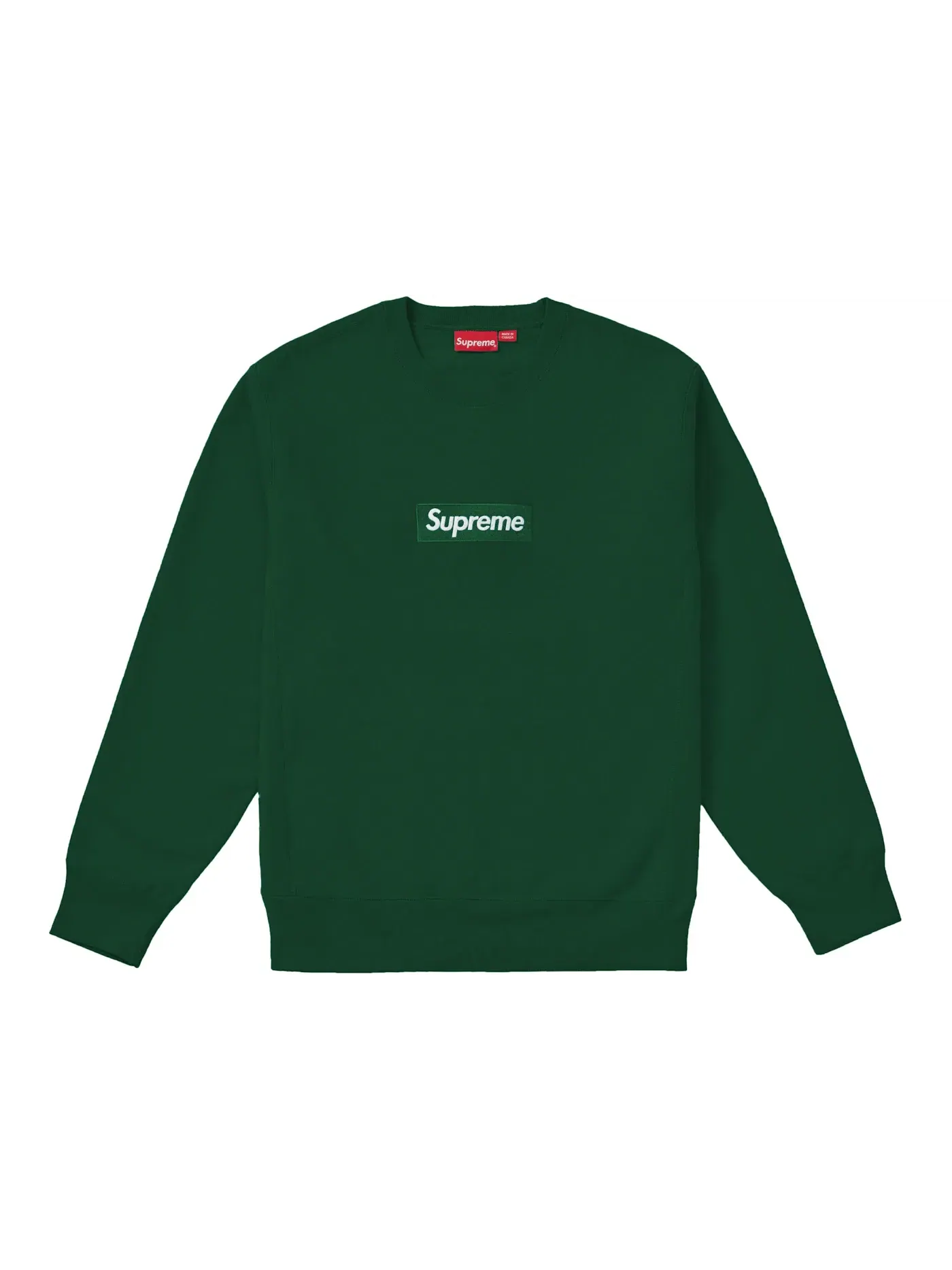 Мужской свитшот Supreme Box Logo из коллекции FW18 — изображение 1 из 1, темный зеленый