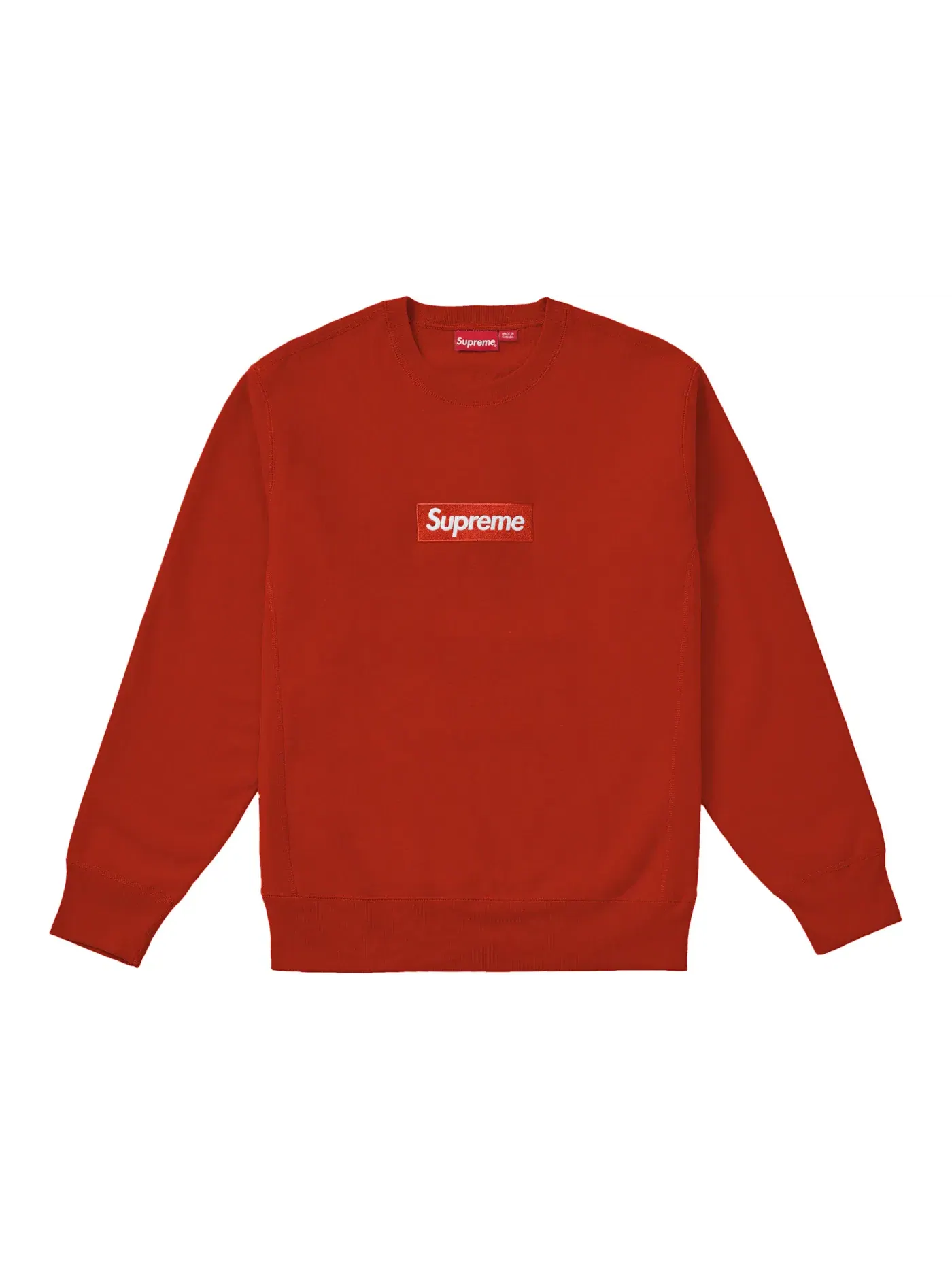 Мужской свитшот с принтом Supreme Box Logo (FW18) Rust — изображение 1 из 1