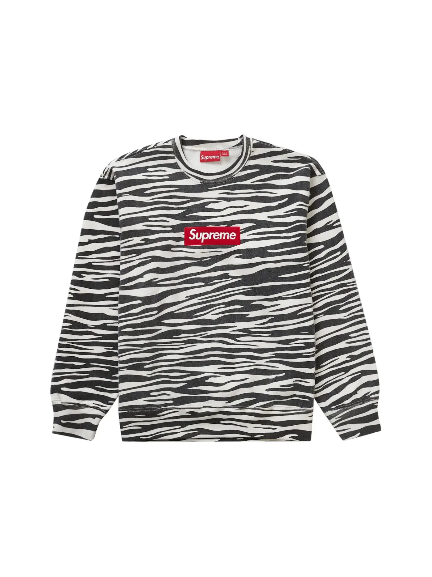 Мужской свитшот с принтом Crewneck (FW22) Supreme, Zebra — изображение 1 из 1