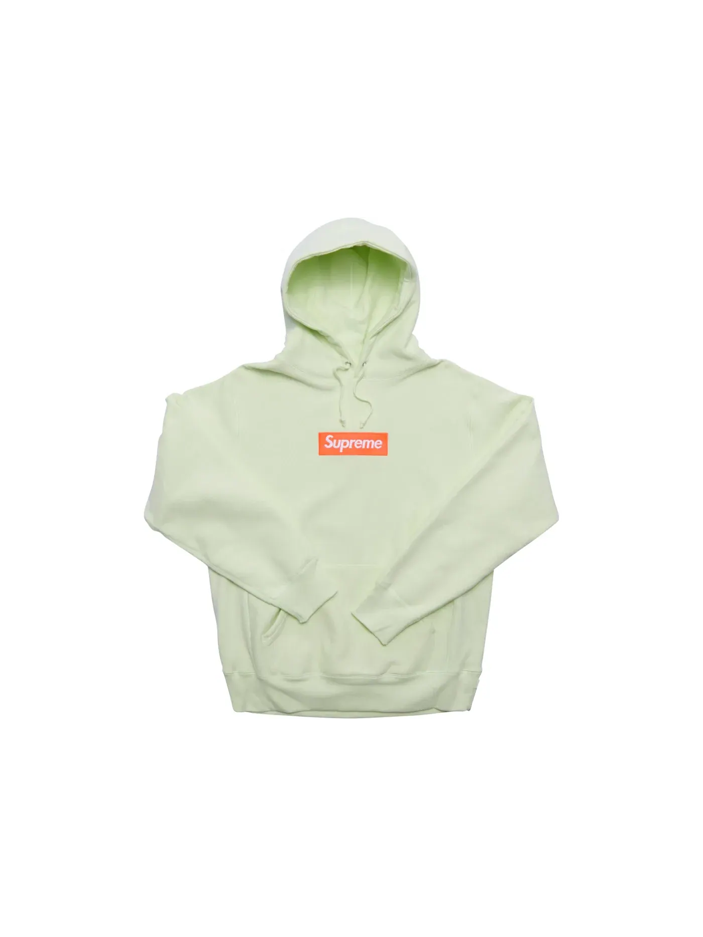Мужской худи с принтом Box Logo Supreme — изображение 1 из 1, лаймовый