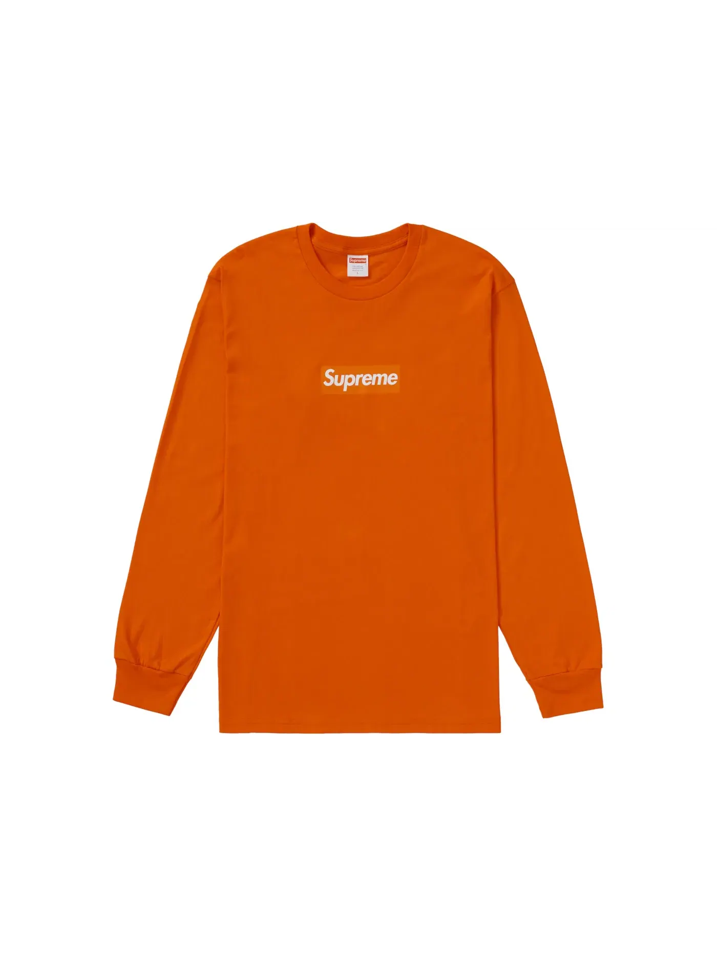 Мужская футболка с длинным рукавом с принтом Supreme L/S Tee — изображение 1 из 1, оранжевый