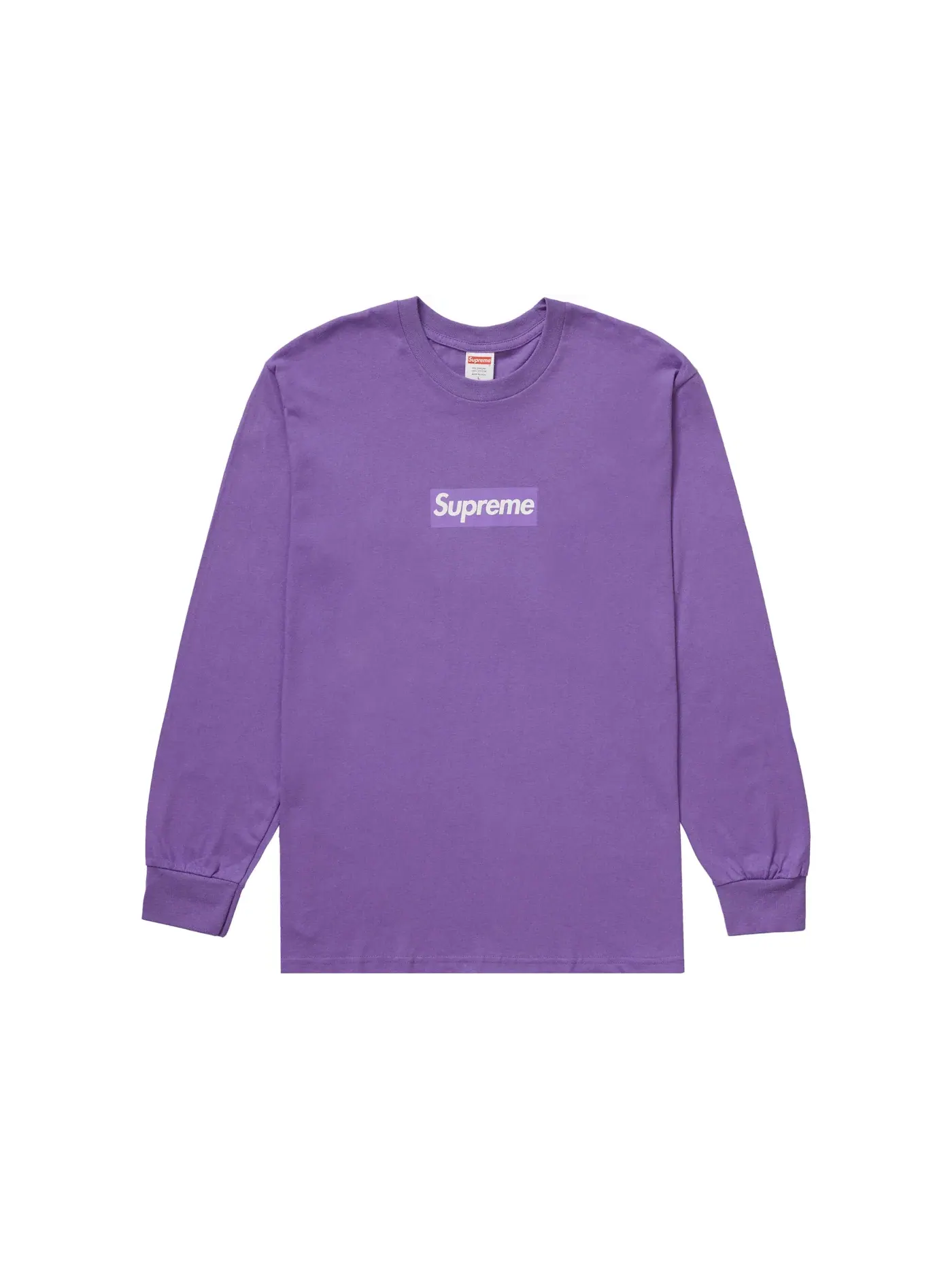 Мужская футболка с длинным рукавом с принтом Supreme L/S Tee — изображение 1 из 1, фиолетовый