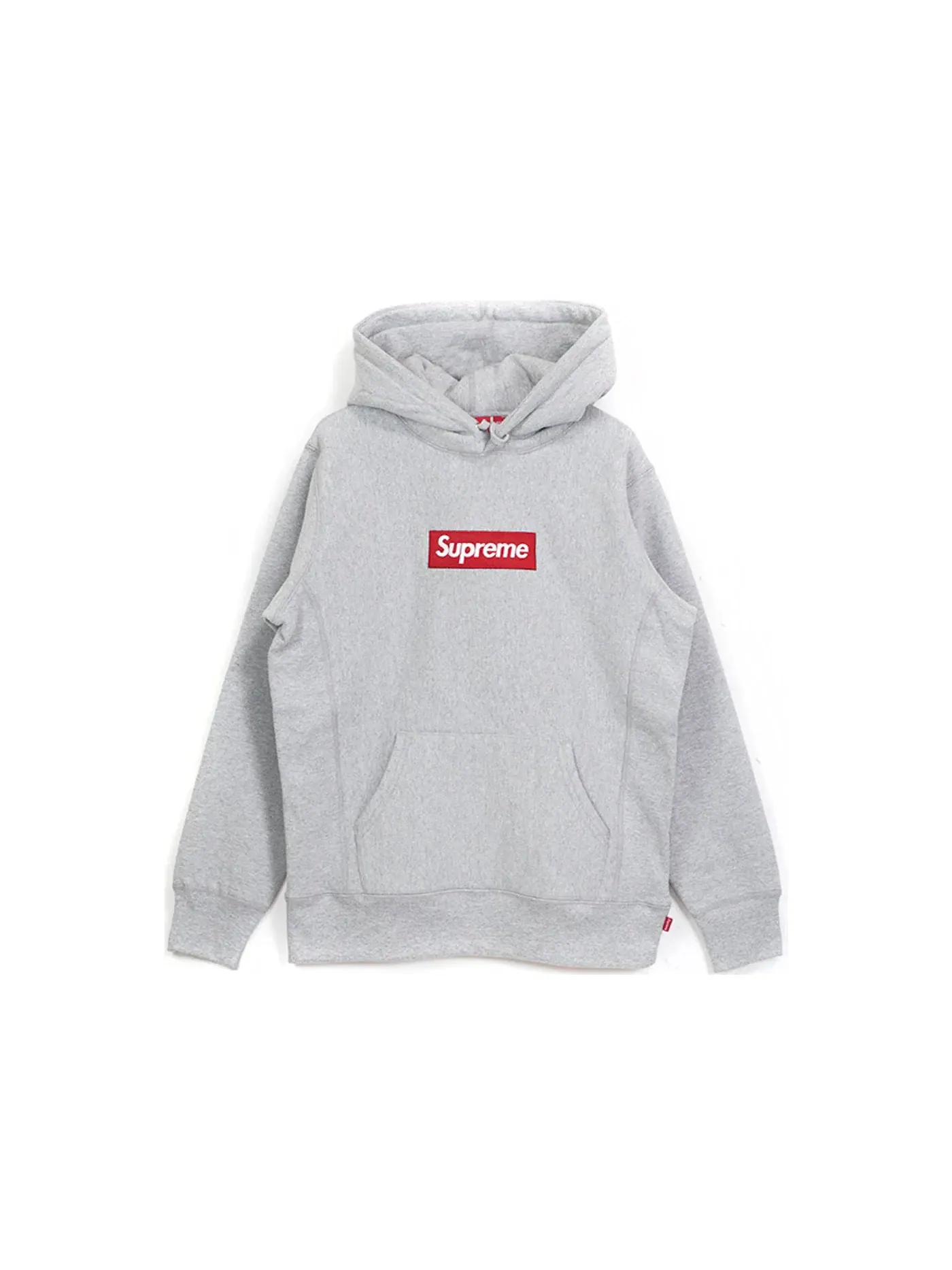 Мужской пуловер с капюшоном с принтом Box Logo Supreme — изображение 1 из 1, серый