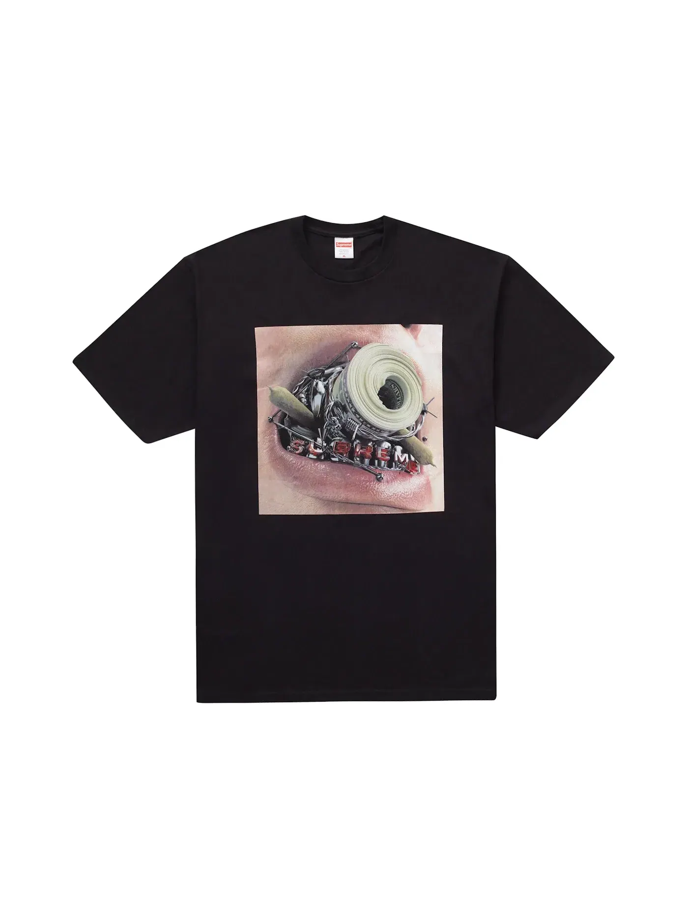 Мужская футболка с принтом Braces Tee Supreme — изображение 1 из 1, черный