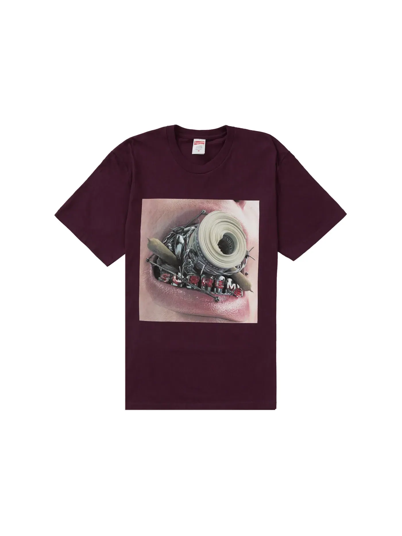 Мужская футболка с принтом Supreme Tee — изображение 1 из 1, фиолетовый