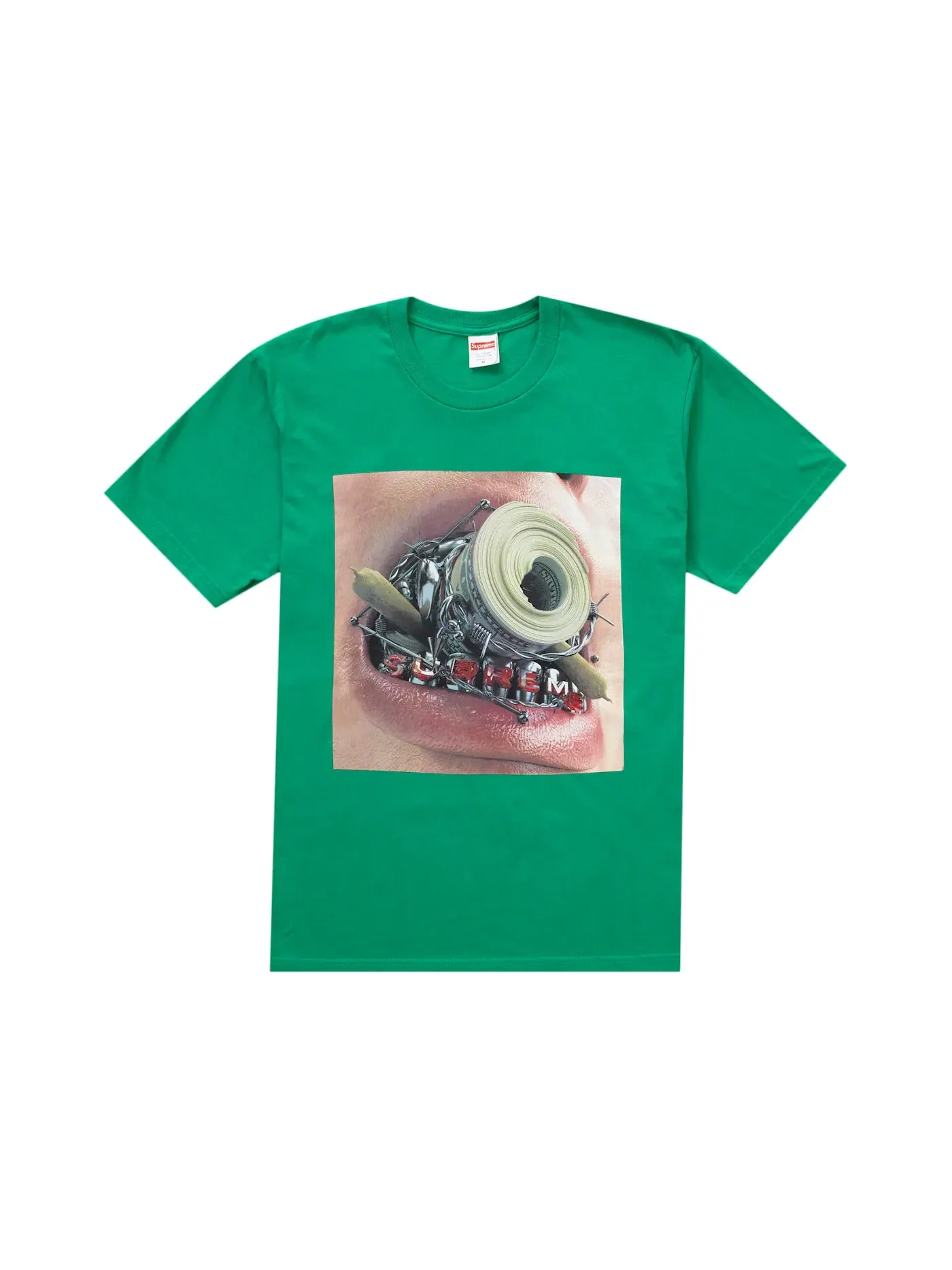Мужская футболка с принтом Supreme Tee — изображение 1 из 1, зеленый