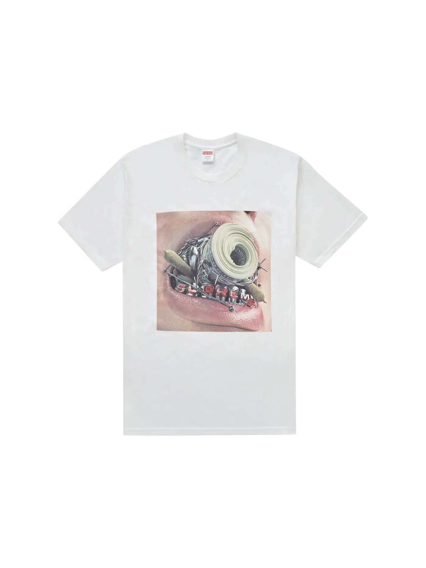 Мужская футболка с принтом Supreme Tee — изображение 1 из 1, белый