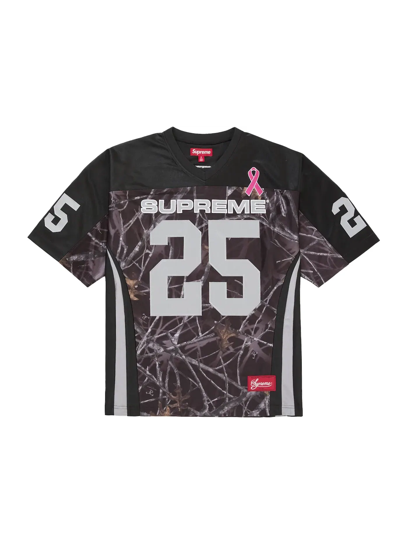 Мужская футбольная джерси с принтом Supreme Breast Cancer Awareness Jersey Supreme — изображение 1 из 2, черный