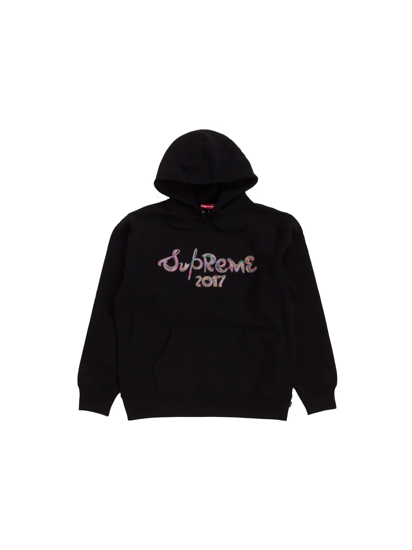 Мужская худи с принтом Supreme Hoodie — изображение 1 из 1, черный
