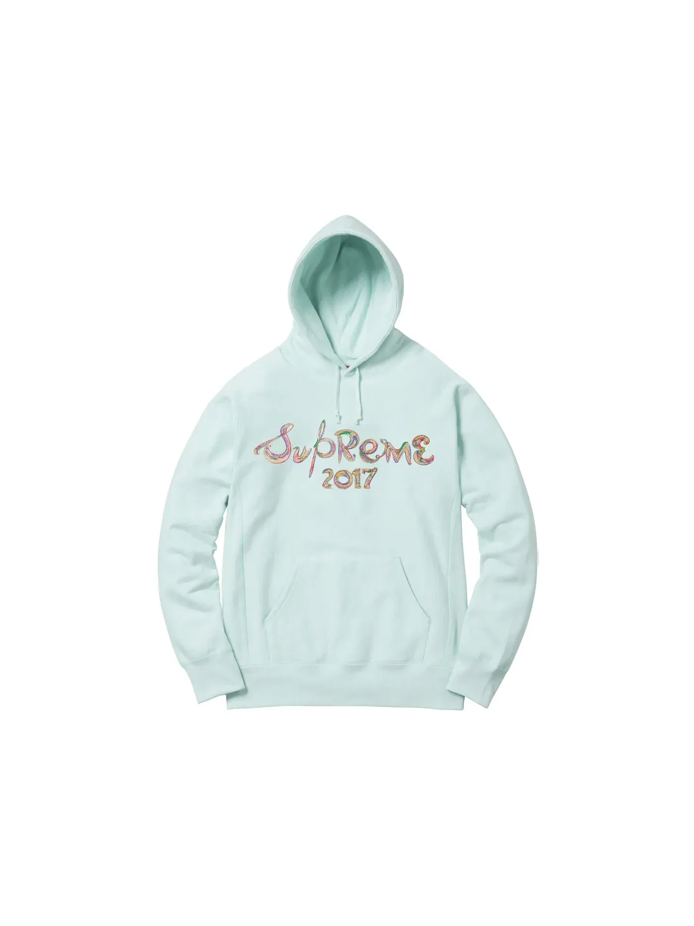 Мужская худи с принтом Supreme Ice Blue — изображение 1 из 1