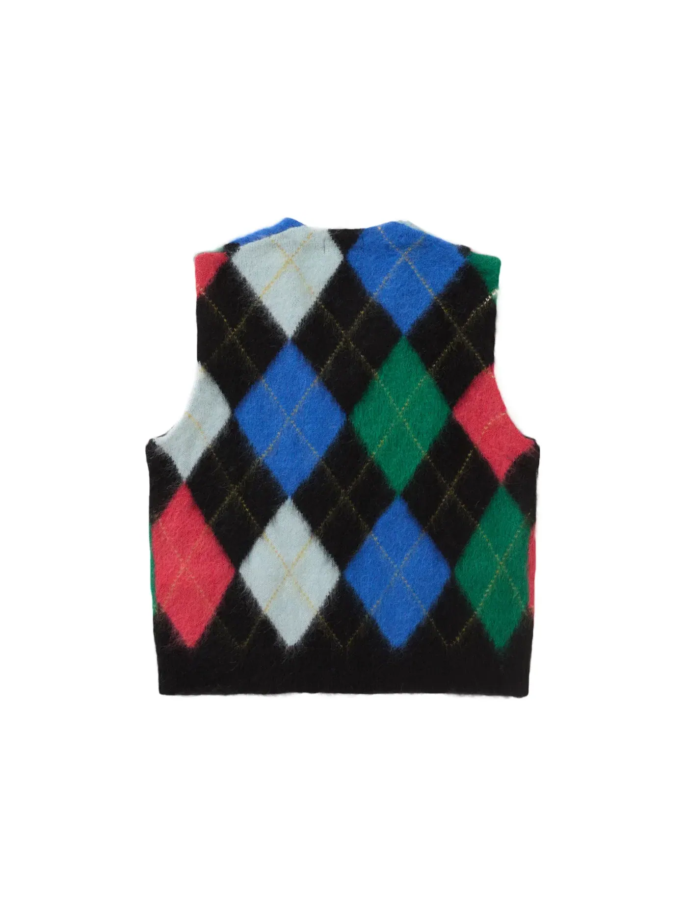 Мужской жилет с принтом Supreme Brushed Argyle Zip Up Vest — изображение 2 из 2, черный
