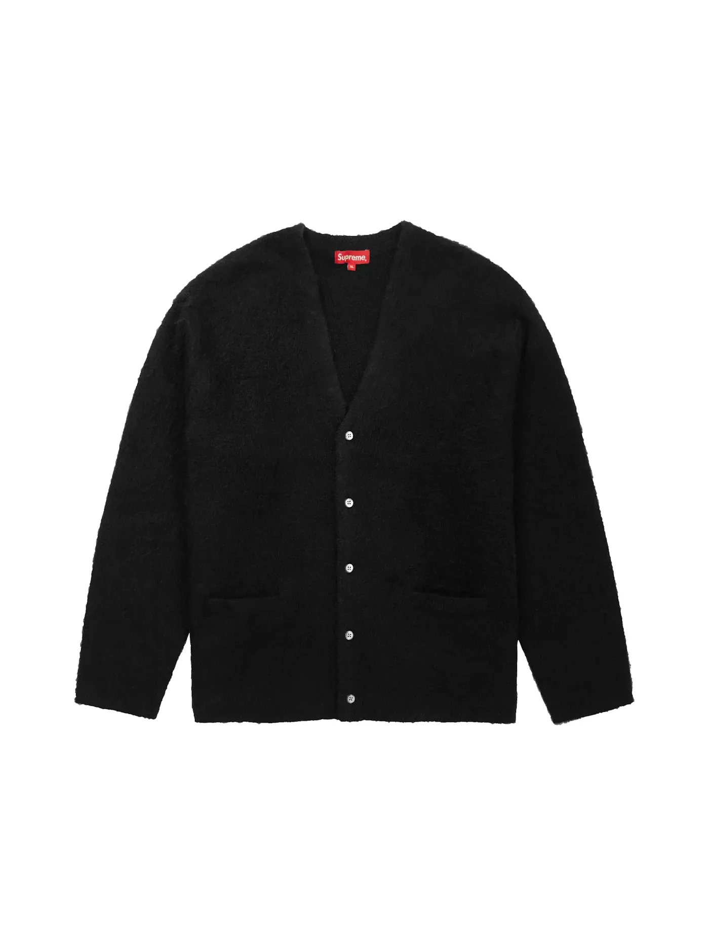 Мужской кардиган из мохера Supreme Cardigan — изображение 1 из 1, черный