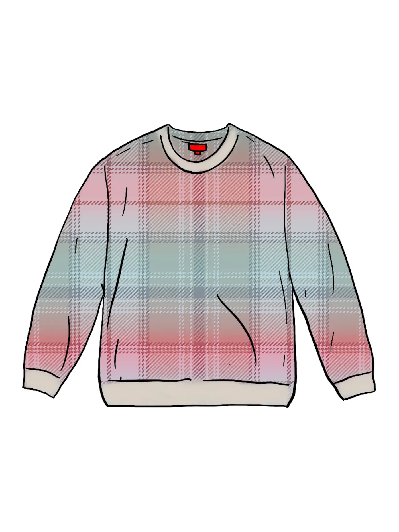 Мужской свитшот с принтом Supreme Sweater — изображение 1 из 1, белый