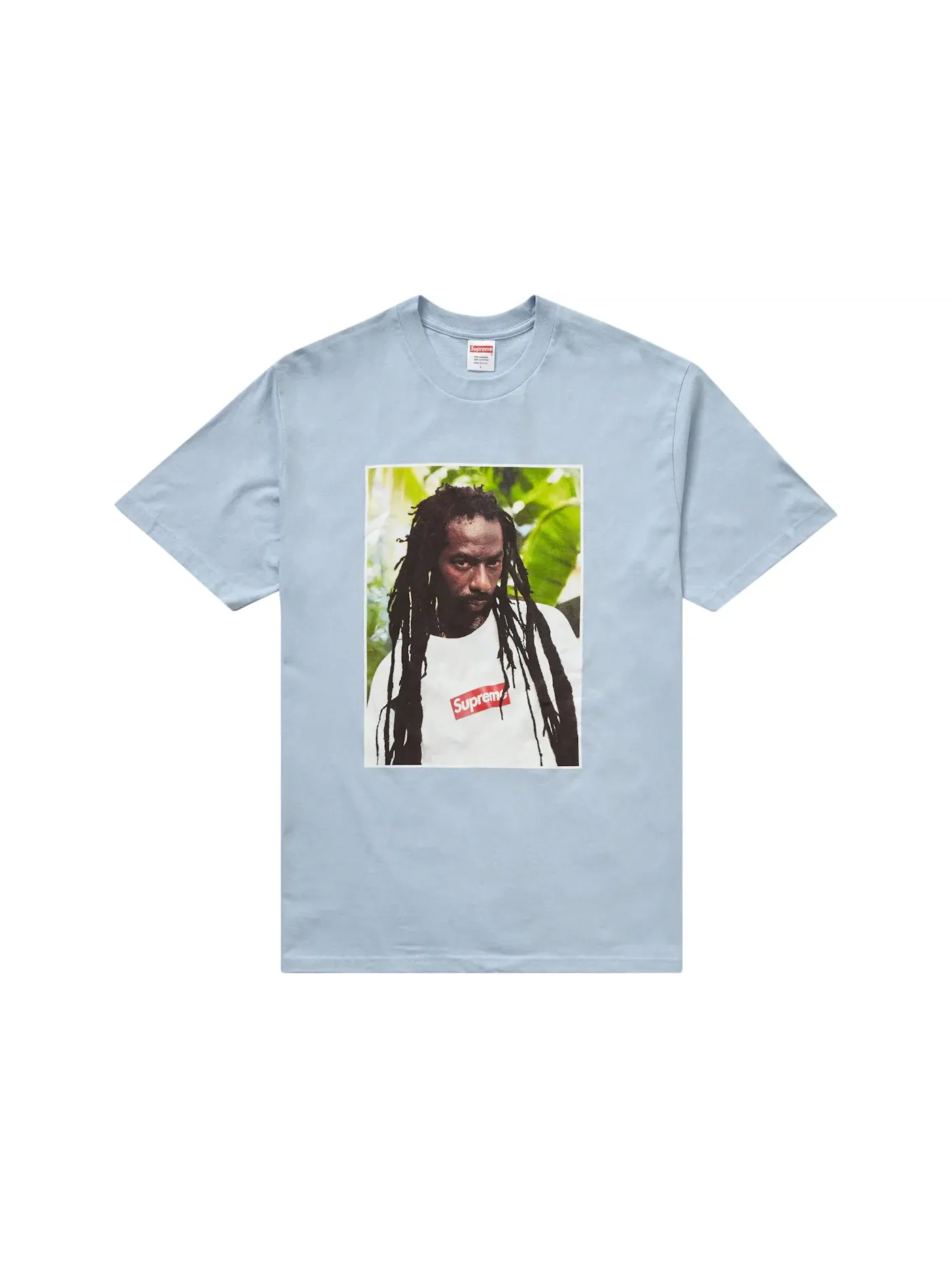 Мужская футболка с принтом Supreme Tee — изображение 1 из 2, светлый синий