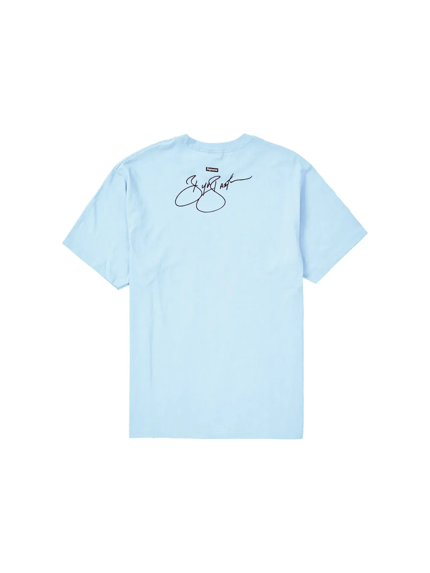 Мужская футболка с принтом Supreme Buju Banton Wake The World Tee — изображение 2 из 2, светлый синий