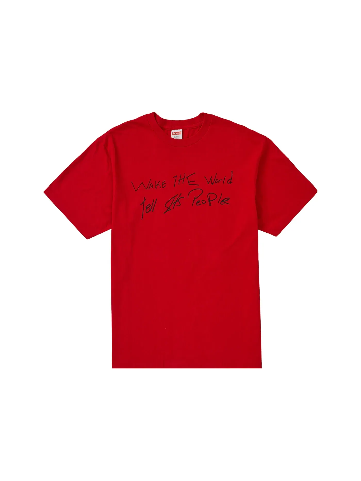 Мужская футболка с принтом Supreme Buju Banton Wake The World Tee — изображение 1 из 2, красный