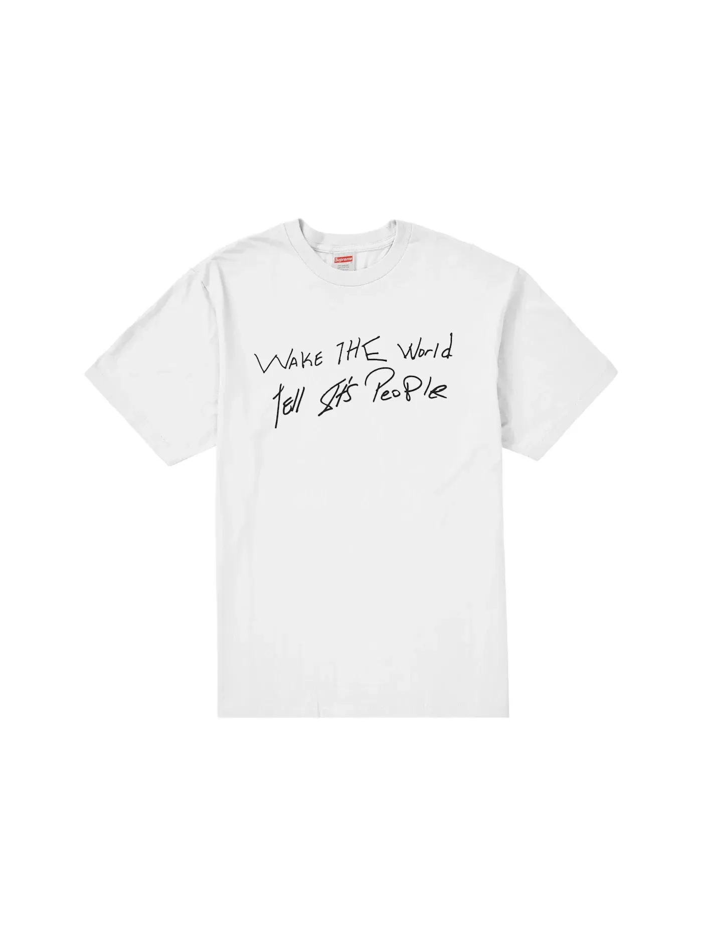 Мужская футболка с принтом Supreme Buju Banton Wake The World Tee — изображение 1 из 2, белый