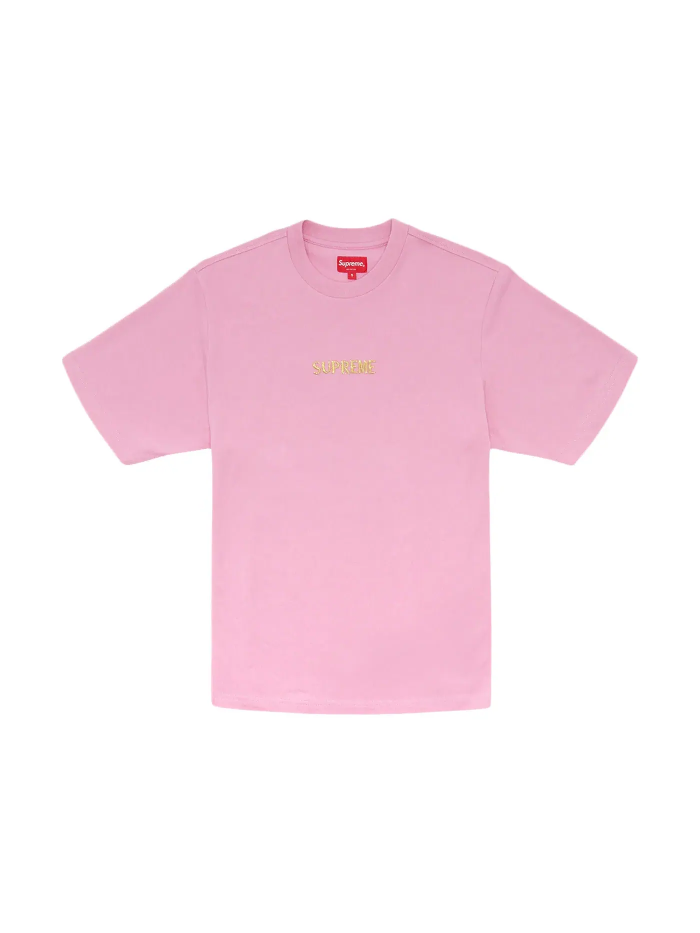 Мужская футболка с принтом Supreme S/S Top — изображение 1 из 1, розовый