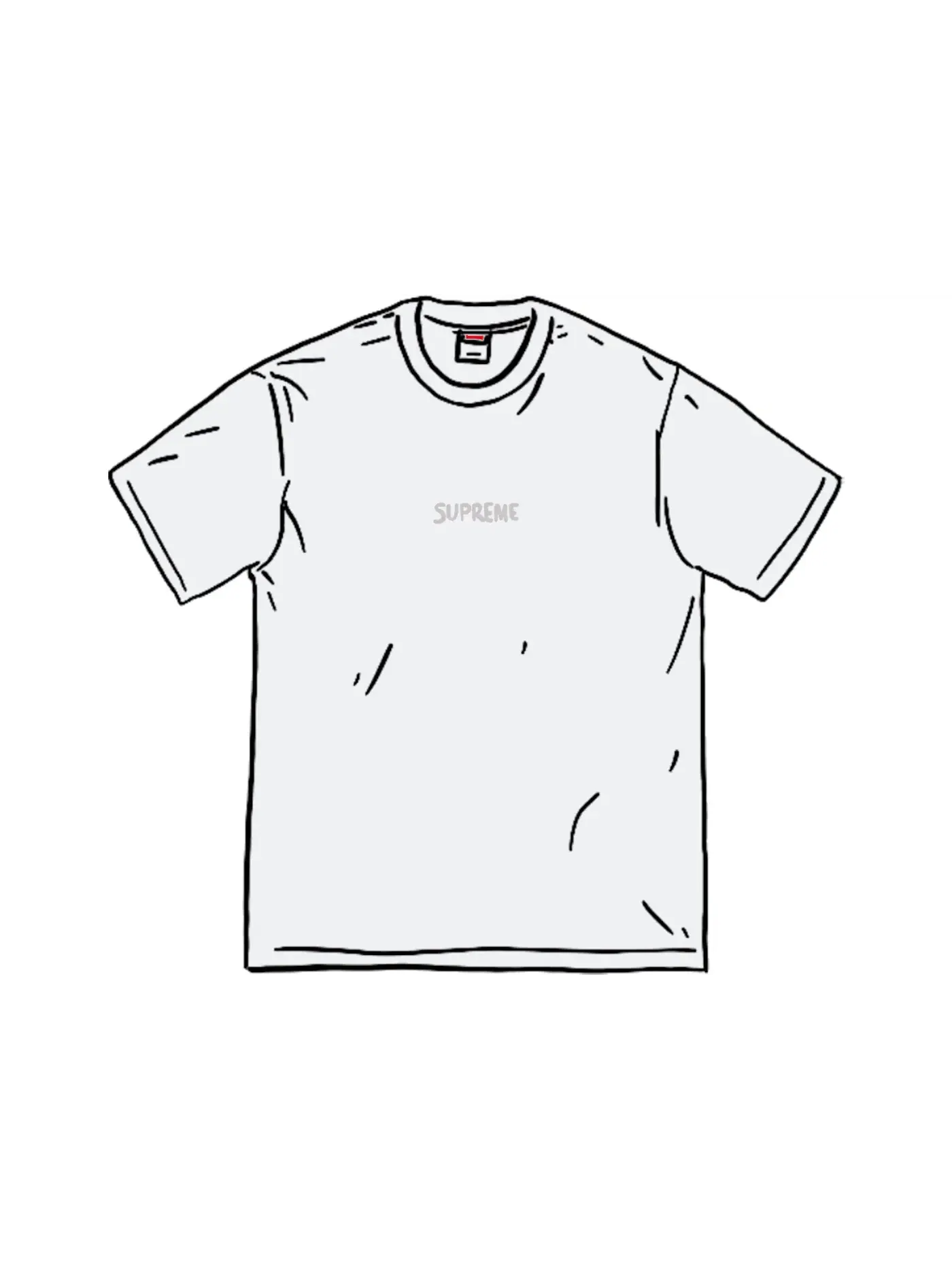 Мужская футболка с принтом Supreme S/S Top — изображение 1 из 1, белый