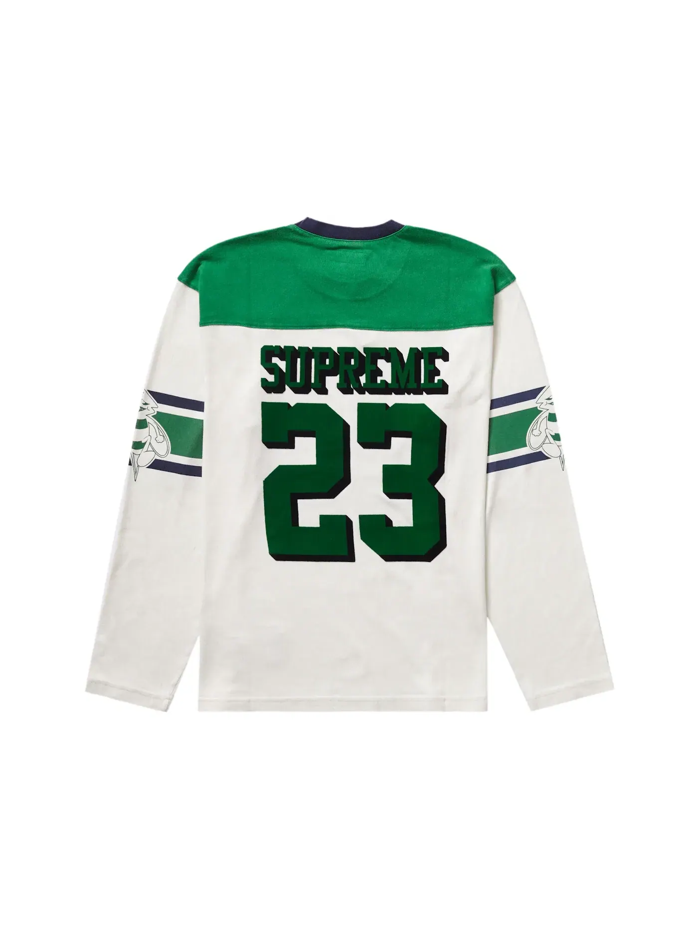Мужская футболка с длинным рукавом Supreme Bumblebee L/S Football Top — изображение 1 из 2, белый