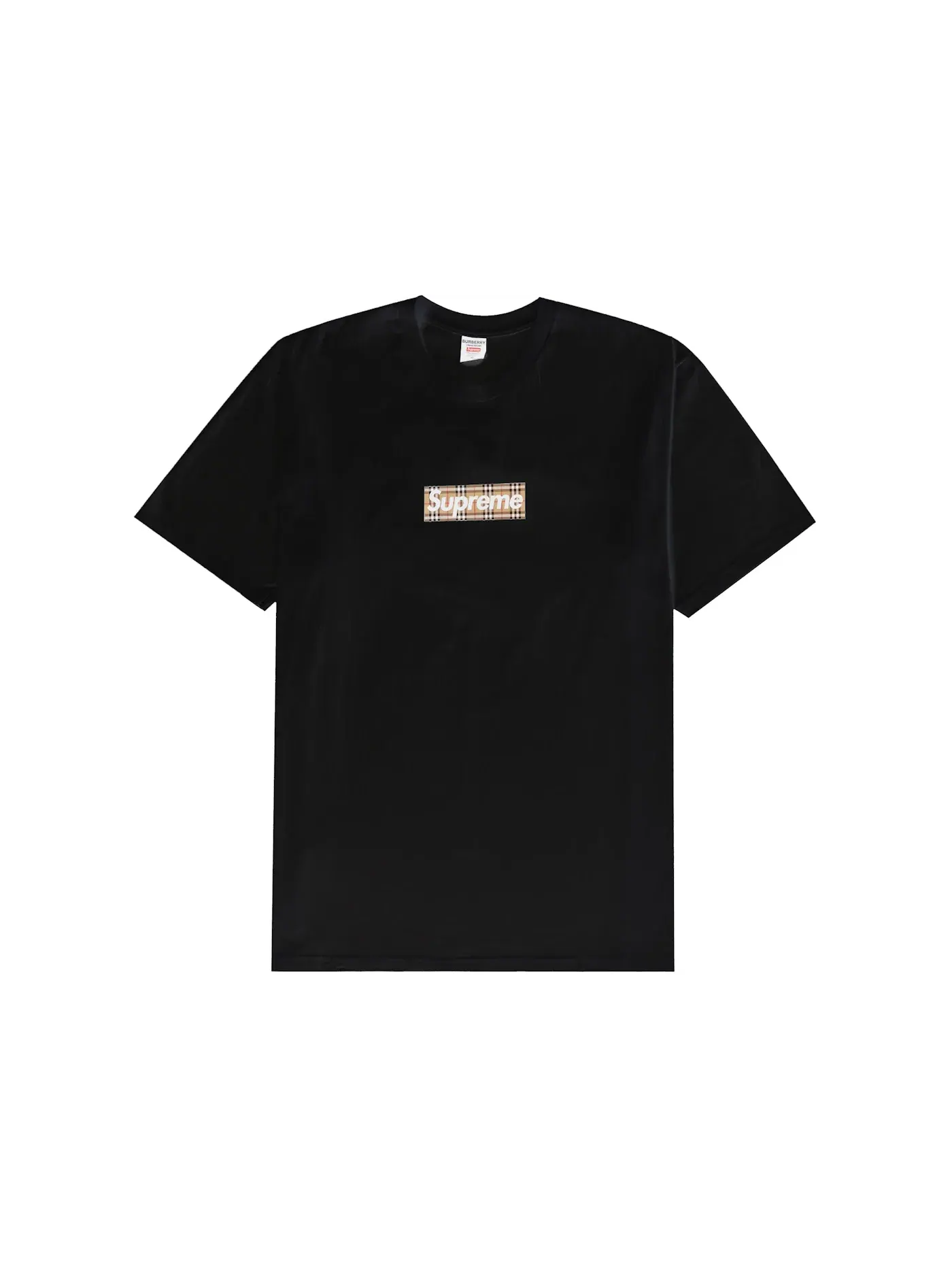 Мужская футболка с принтом Supreme Burberry Tee — изображение 1 из 1, черный