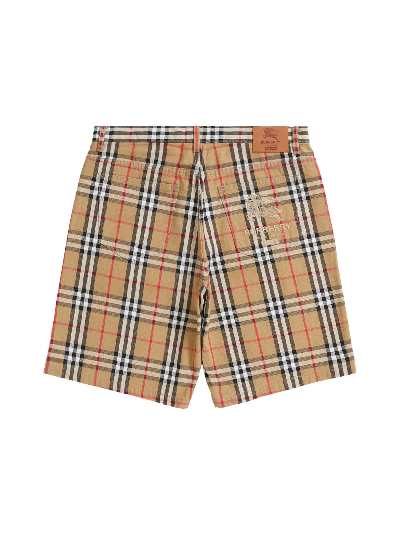 Мужские шорты джинсовые Supreme Burberry — изображение 2 из 2, бежевый