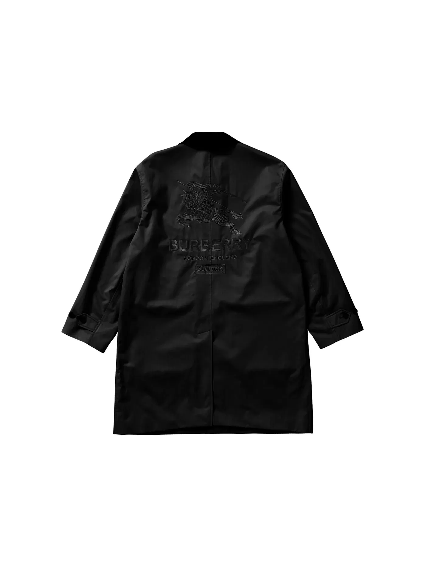 Мужское пальто-тренч с поясом Supreme Trench — изображение 3 из 3, черный