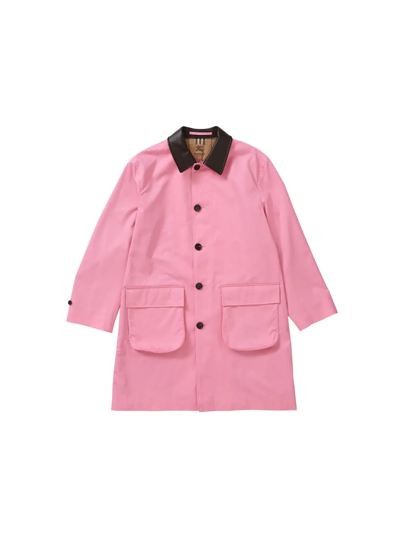 Мужское пальто с поясом Supreme Trench — изображение 1 из 3, розовый