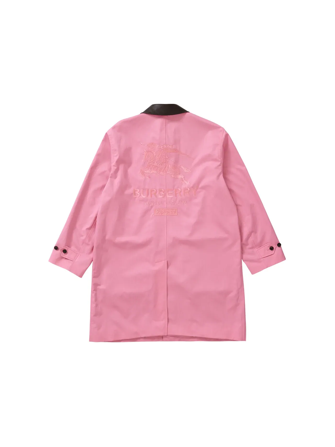 Мужское пальто с поясом Supreme Trench — изображение 3 из 3, розовый