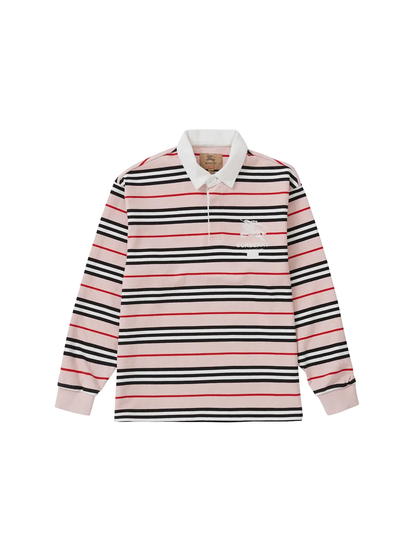 Мужская рубашка-регби Supreme Burberry Rugby — изображение 1 из 2, розовый