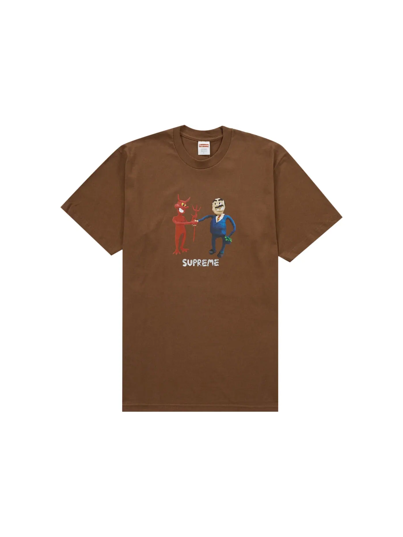 Мужская футболка Supreme Tee — изображение 1 из 1, коричневый