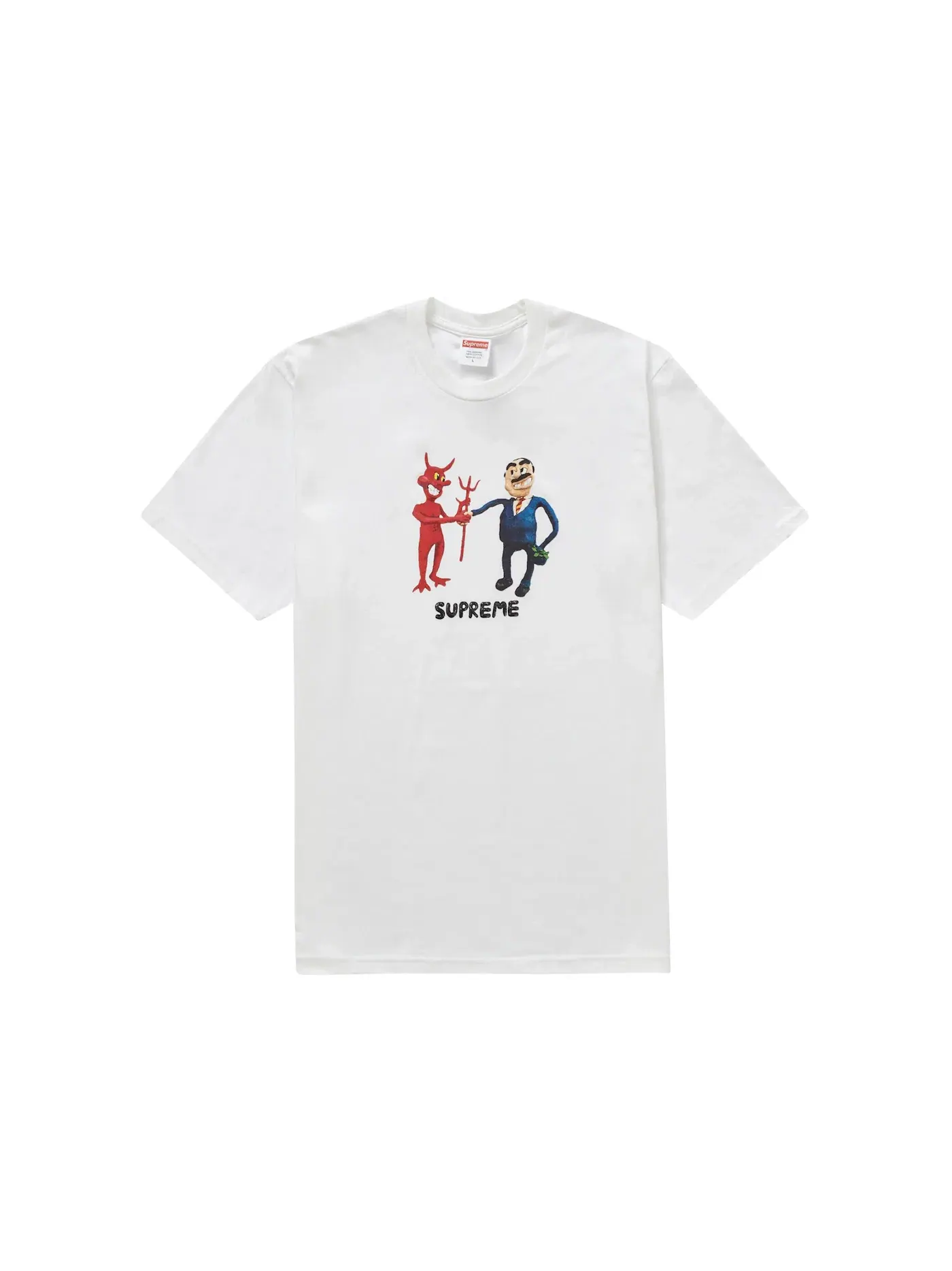 Мужская футболка с принтом Supreme Tee — изображение 1 из 1, белый