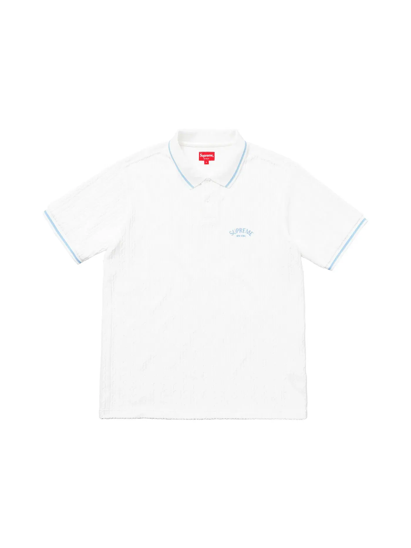 Мужское поло с кабельным вязанием Supreme — изображение 1 из 1, белый