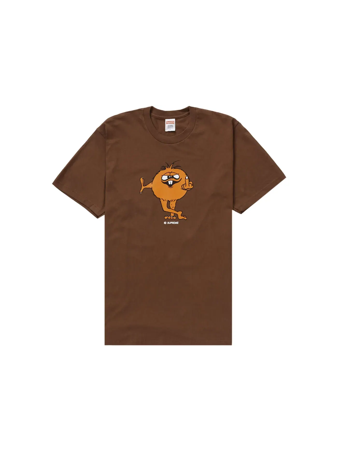 Мужская футболка с принтом Supreme Tee — изображение 1 из 1, коричневый