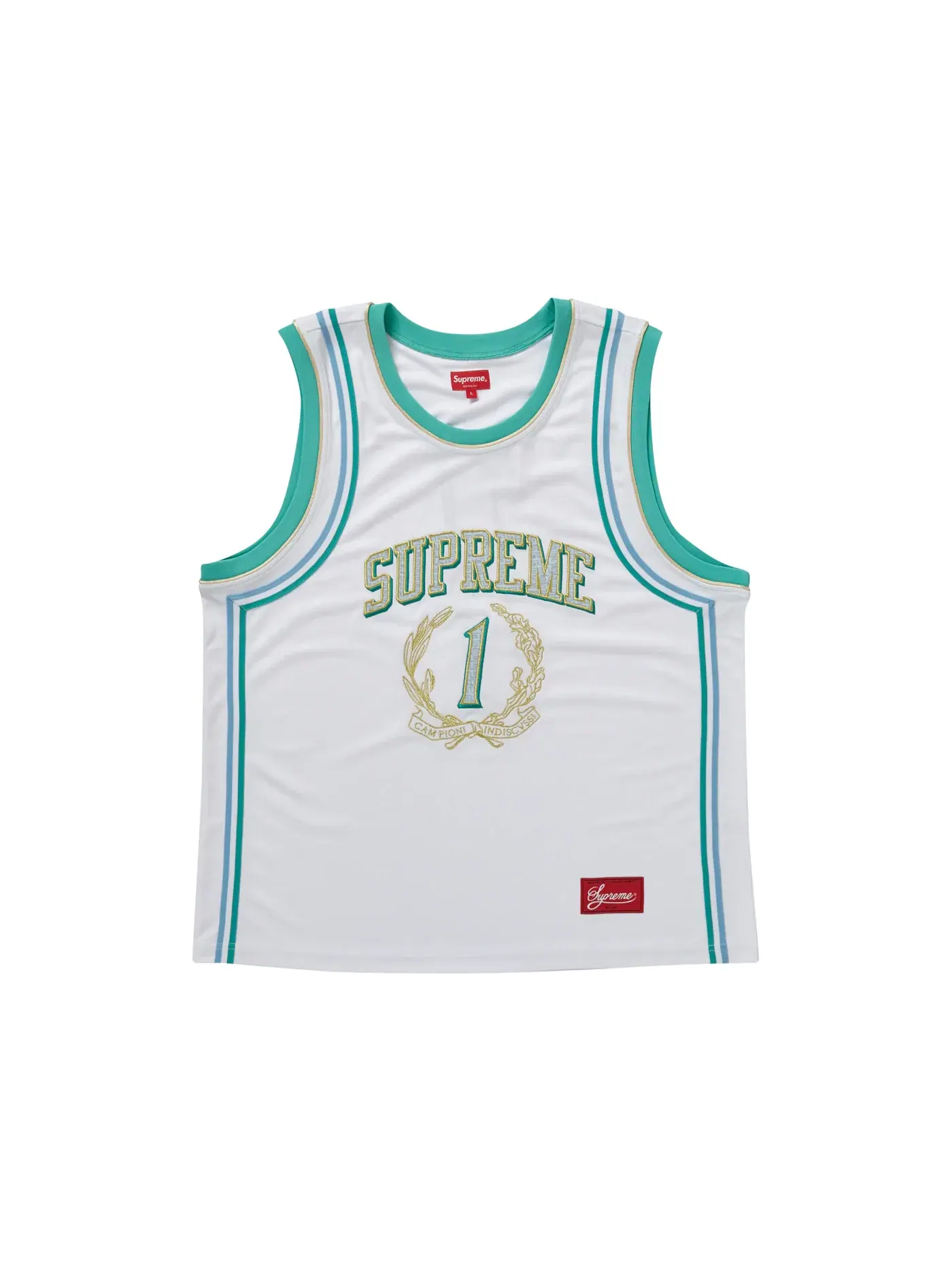 Мужская баскетбольная джерси Supreme Campioni Basketball Jersey — изображение 1 из 2, белый