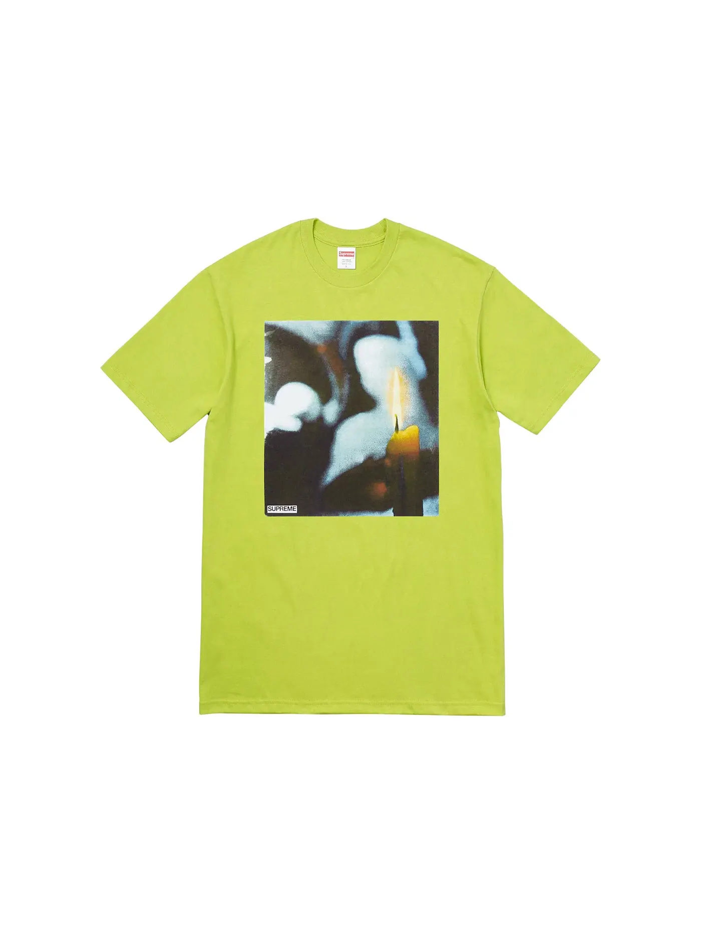 Мужская футболка с принтом Supreme Tee — изображение 1 из 1, лаймовый