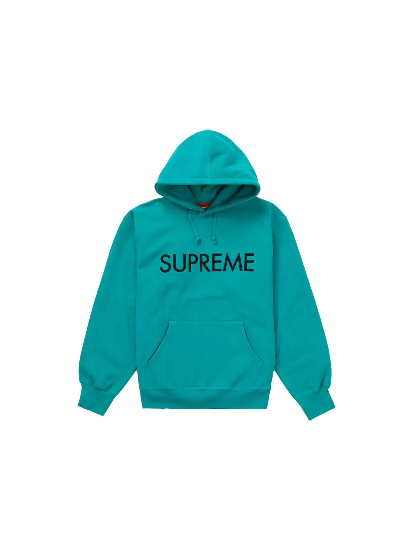 Мужской худи Supreme Capital Hooded Sweatshirt — изображение 1 из 1, темный голубой